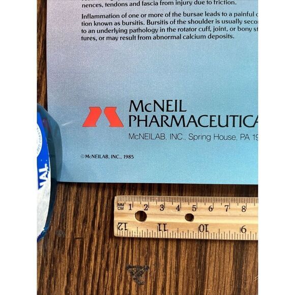 Vintage 1985 The Amazing Shoulder Poster McNeil Pharmaceutical Tylenol Promo - Picture 7 of 10